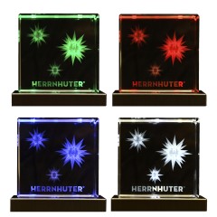 Kristallglasstern inkl. RGB-LED-Sockel